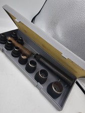 Vintage Hollow Punch Set Leather Gasket Punch...