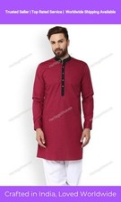Mens Kurta Wear Mens Shirt Indian Ethnic Dress Mens Kurta Plain Size S-7XL