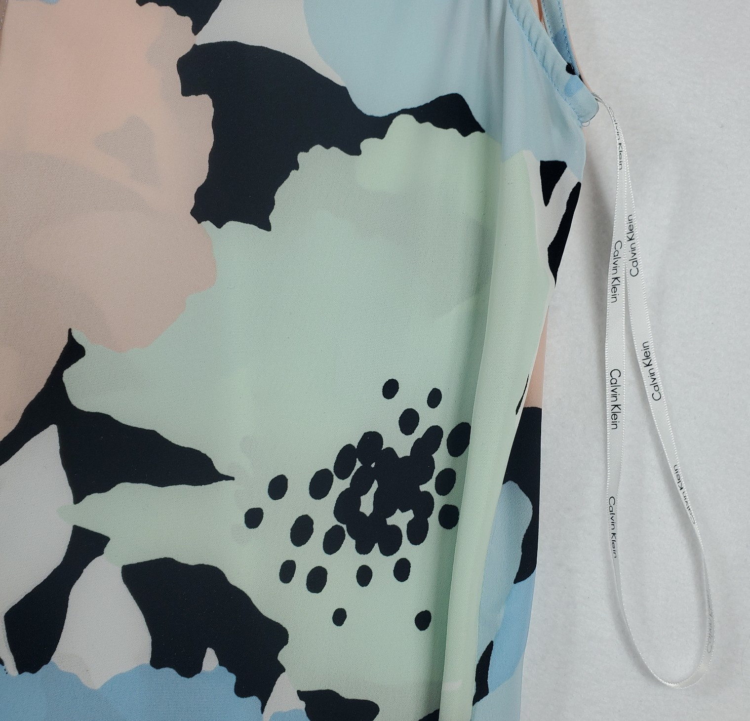 Calvin Klein Dress Women's size 10 Multicolor Flowy Button Up Tank Sleeveless thumbnail 10