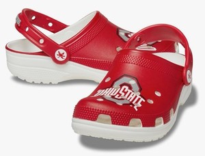 Crocs Ohio State Buckeyes Classic Clogs Mens 6 Womens 8 Red/White Slip On‎ Shoes Crocs Ohio State Buckeyes Classic Clogs Mens 6 Womens 8 Red  main image 2