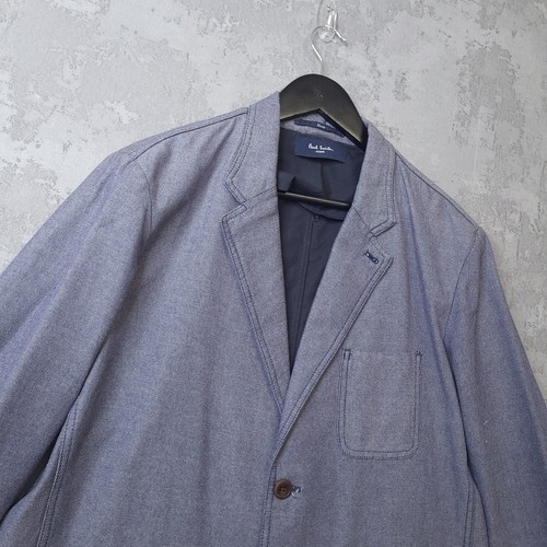 Blazer Paul Smith uomo taglia XL grigio blu tacca bavero chambery giacca denim - Foto 8 di 15