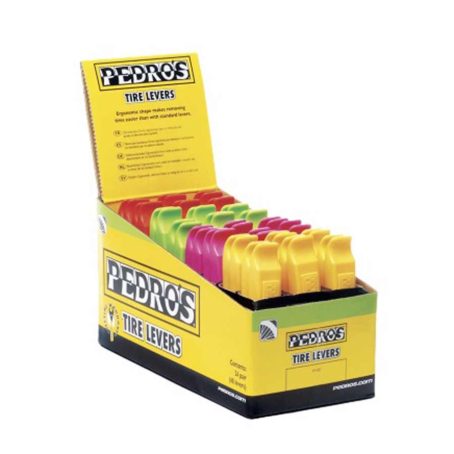 Pedro's 24-Pack Colorful Composite Tire Levers - Strong Plastic Construction