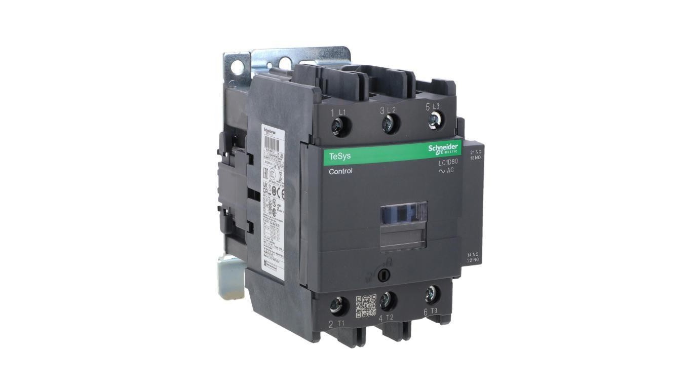 TeSys Deca Power Contactor 80A 3P 110V AC 1Z 1R LC1D80F7
