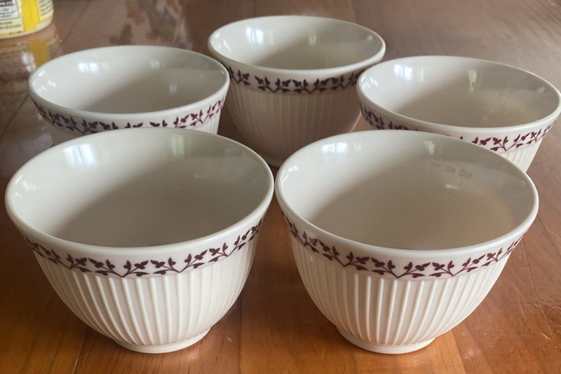 Paula Deen Custard Cups Pudding Measuring Signature Melamine Dessert - Set Of 5