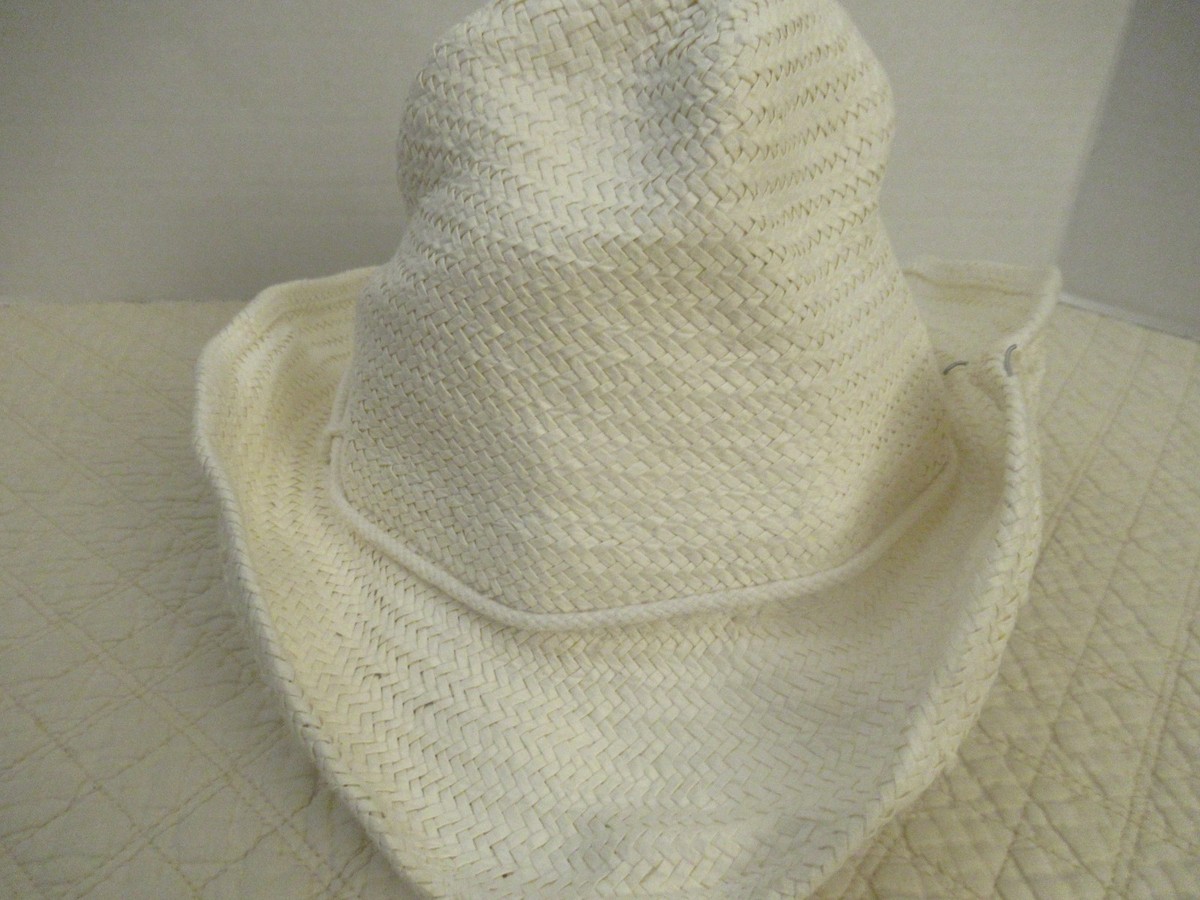 NEW Toby Keith Softly Structured Ivory Cowboy Hat Beaded Neck String One Size Vintage Toby Keith Black Cowboy Hat Size S/M 100% Wool  main image 4