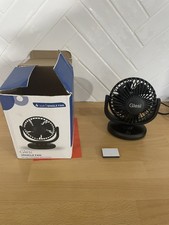 Glesi 12V Car Fan – 4" Quiet Cooling Fan, 360° Rotatable – New & Working (1 Stic