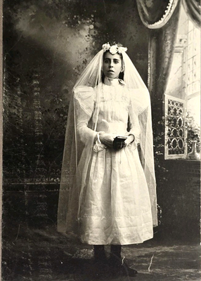 #ad Antique Cabinet Card Photo Stunning ID#x27;d Victorian Girl Lady Veil Oregon City OR $39.99