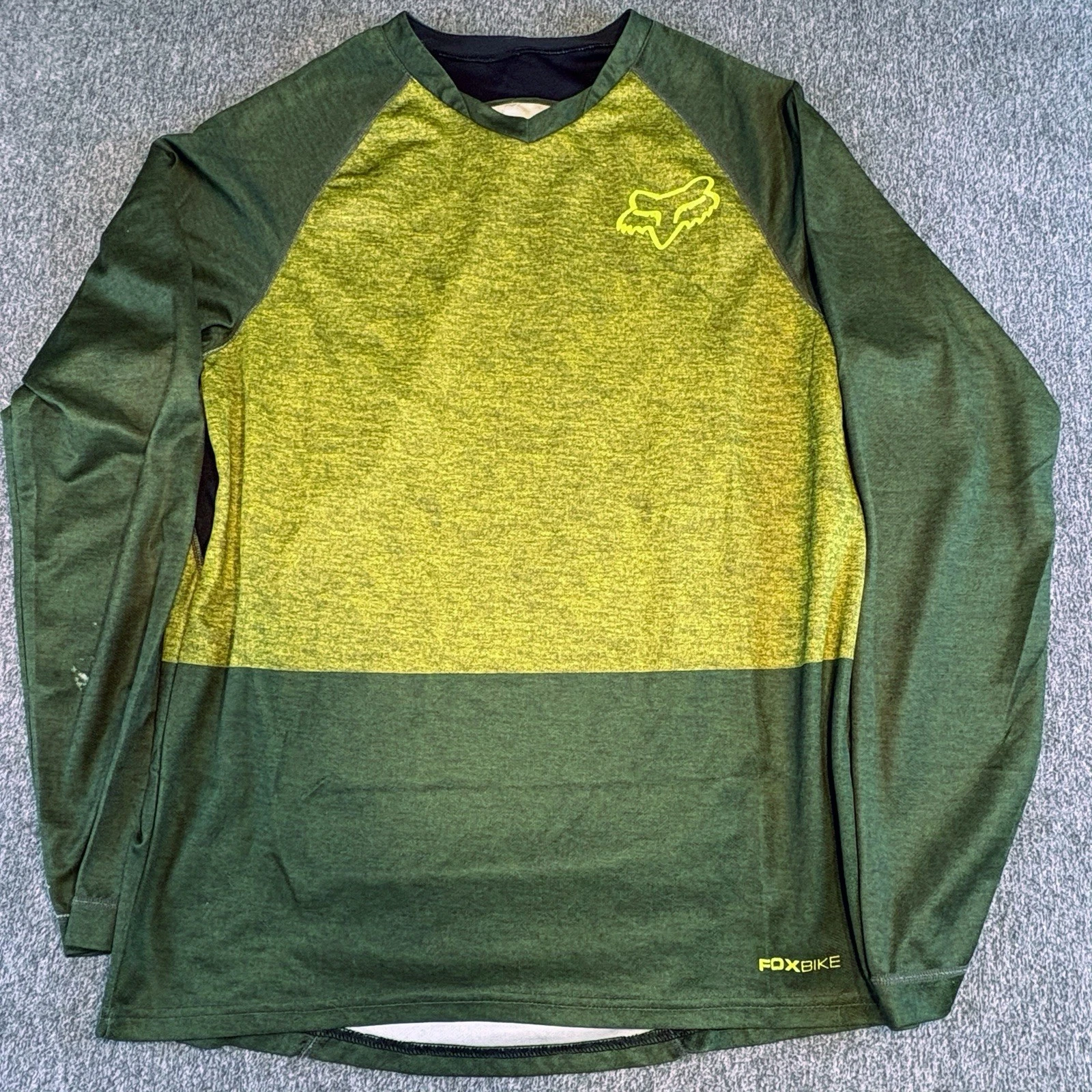 Fox Racing Fox Bike Indicator Long Sleeve Shirt Jersey Men's S Green