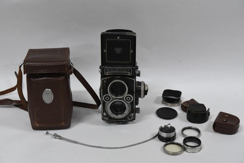 Rollei Rolleiflex 3.5F Twin-Lens Reflex TLR Medium Format Camera Palnar 75mm 3.5