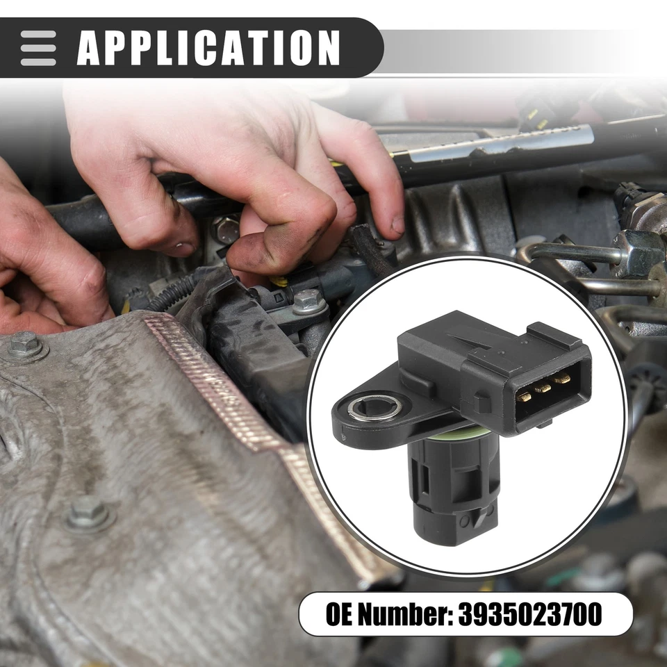 Pieza de 2 Sensor de posición del árbol de levas para Hyundai Elantra 2003-2016 Nº3935023700 Foto 3 de 4