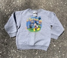 Vintage Kids 4T My First Trip To Disney Crewneck Sweater 90s Grey