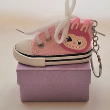 Pink Cartoon Character Mini Sneaker Keychain Bag Charm Backpack Pendant Small