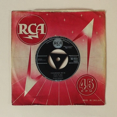 Elvis Presley ~ Jailhouse Rock ~ 1958 UK  1st Press 7" ~ VG ~ RCA Birth Sleeve