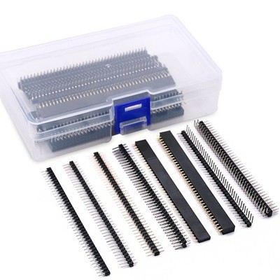 Pin Header Connector Set 40pcs 2.54mm für Arduino, Männlich Weiblich, Prototypen