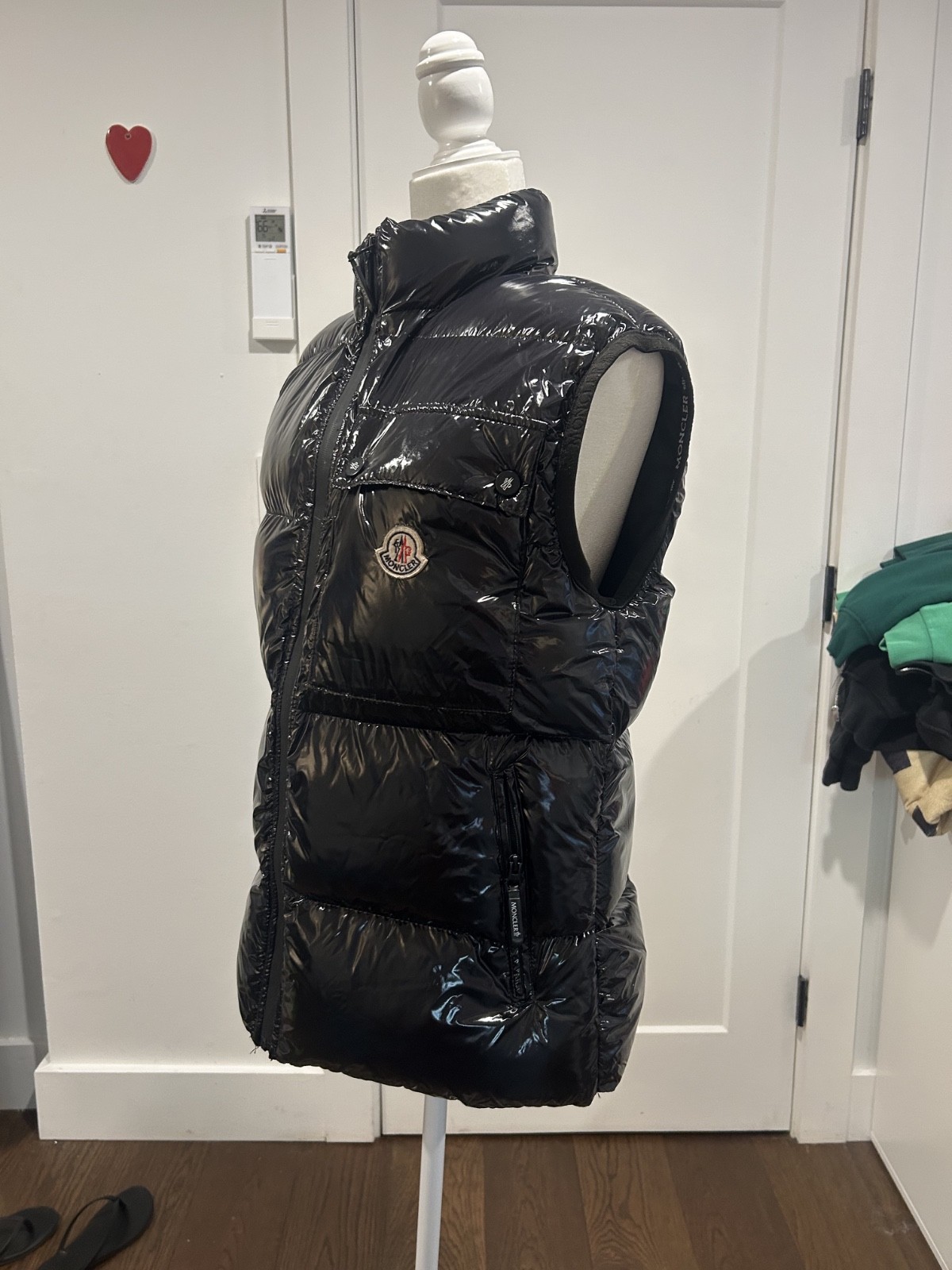 Moncler Women's Zip Up Vest Black size 2 (medium)