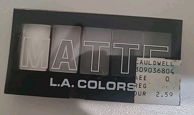 L.A. COLORS 5 Color Matte Eyeshadow Palette, Dark Colors, #475  Black Lace