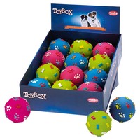 3Er Set Nobby Hundespielzeug Latex Ball 9Cm Bunt Quietschend Spielzeug Hund