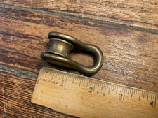 VINTAGE NEW BRONZE BULLET BLOCK 1" SHEAVE, 7/16" LINE