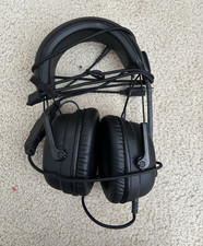 Black Over-Ear Wired Headset w/ Boom Mic, USB  3.5mm, Volume Control