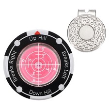 Golf Green Reader, Golf Ball Marker with Cap Clip, Pink
