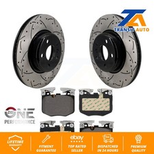 Front Coated Drilled Slot Disc Brake Rotor & Ceramic Pad Kit For Toyota GR Supra