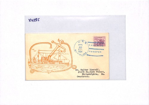 USA USS BOBOLINK Cover 1934 Mine Sweeper Philadelphia PA{samwells}XU285 - Picture 9 of 10