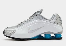 Nike Shox R4 Metallic Silver White Blue Lagoon HQ1988-005 Men  s Multi Size NEW