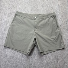 Lululemon 7" Commission Shorts Men 36 Olive Green Stretch Classic Fit Chino