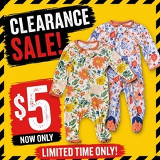 Carter's Footed Sleepers Kids 0-3M Multicolor Floral Romper Newborn Pajamas