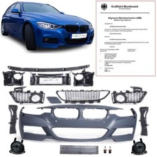 Sto�stange vorne SRA+PDC + NSW Smoke passt f�r BMW F30 F31 Serie & M-Paket 11-17