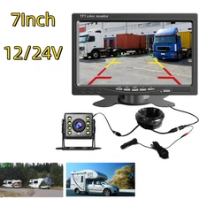 7" HD Backup Camera Monitor Night Vision for Trailer,Truck,Car,RV,Van&SUV