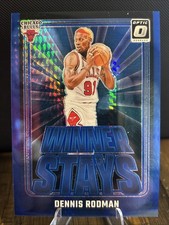 2024-25 Donruss Optic Winner Stays Hyper Blue #16 Dennis Rodman /175