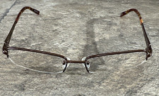 Jones New York J460 Matte Brown Half Rim Metal Eyeglasses Frames 52-17-135mm G3