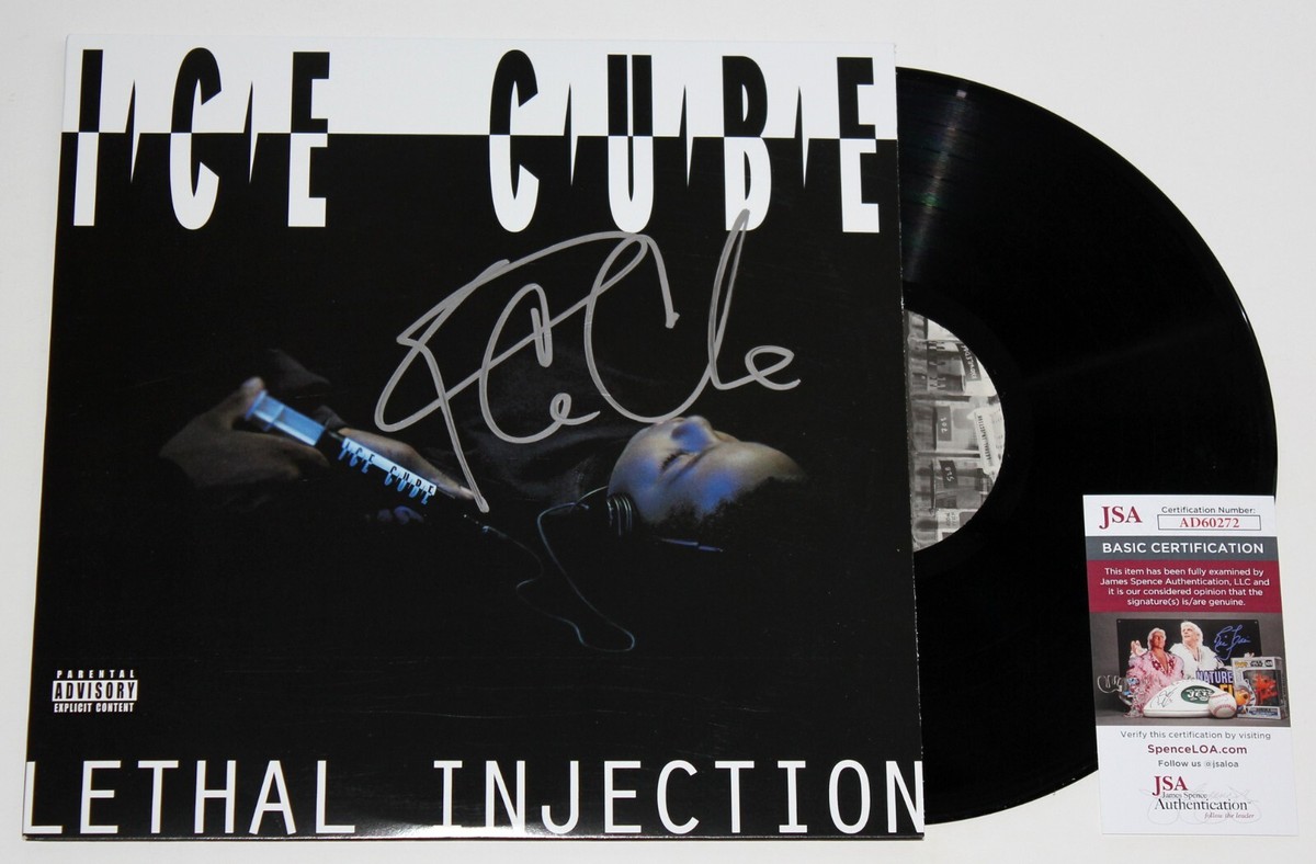 ICE CUBE SIGNED LETHAL INJECTION LP VINYL RECORD ALBUM RARE
