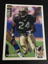 1994 Collector's Choice DEREK BROWN #106 football card ~ New Orleans Saints ~ F1