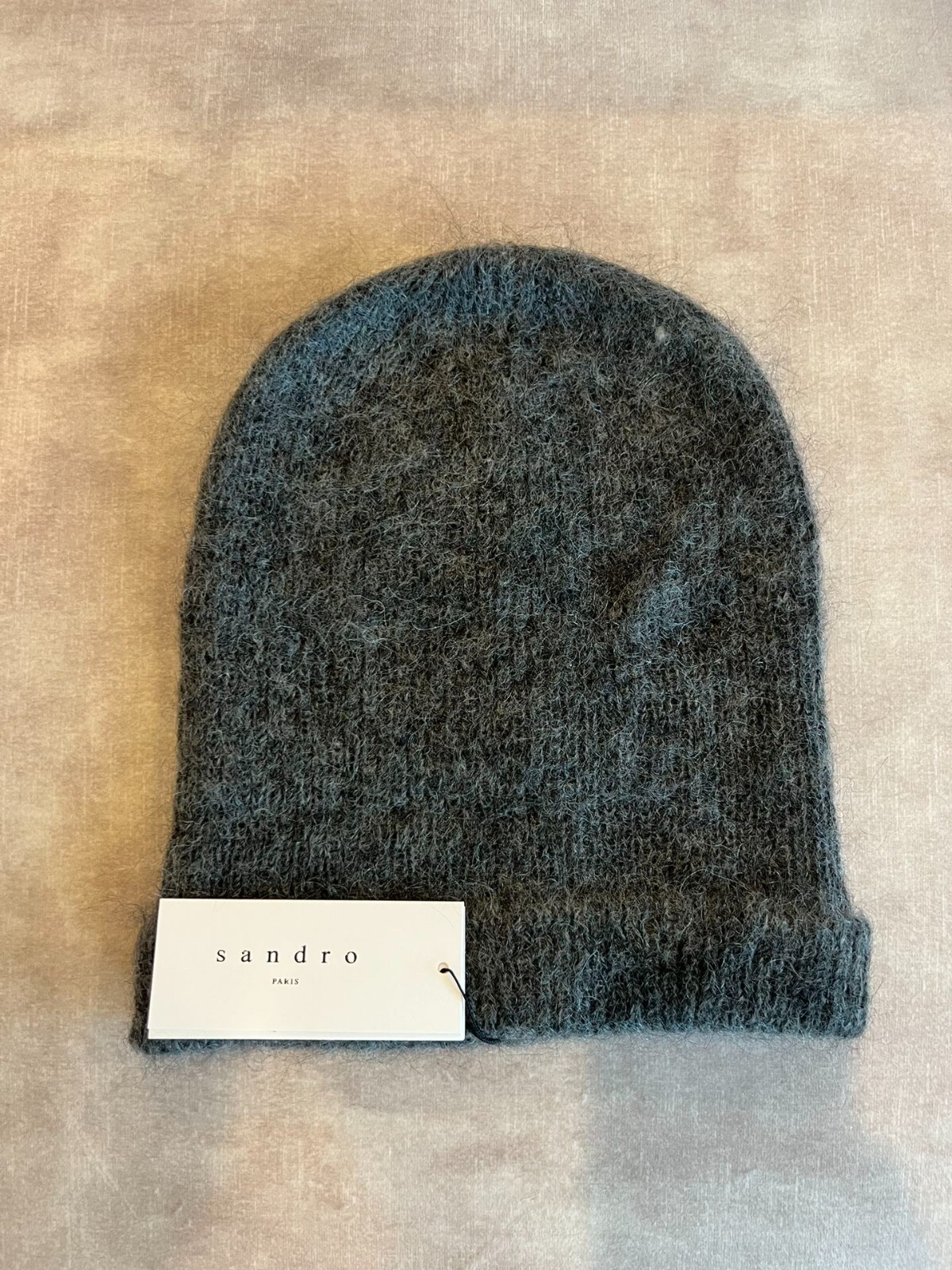 Sandro Wool Beanie H17 Beline Anthracite AC2050H *NEW W/ TAGS*