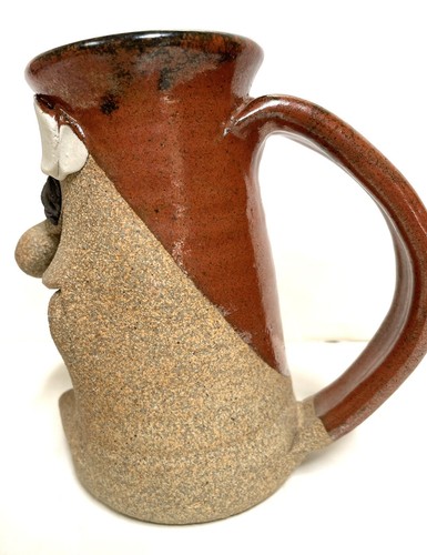 Mark Hines Funny Ugly Face " Boss" Vintage Stoneware Pottery Mug - Picture 2 of 3