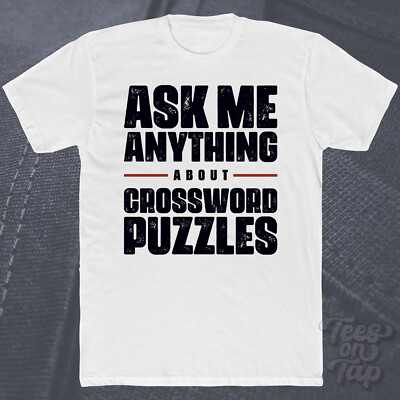 FRAG MICH ALLES ÜBER KREUZWORTRÄTSEL T-SHIRT Spiele Wort Denksportaufgaben Puzzle