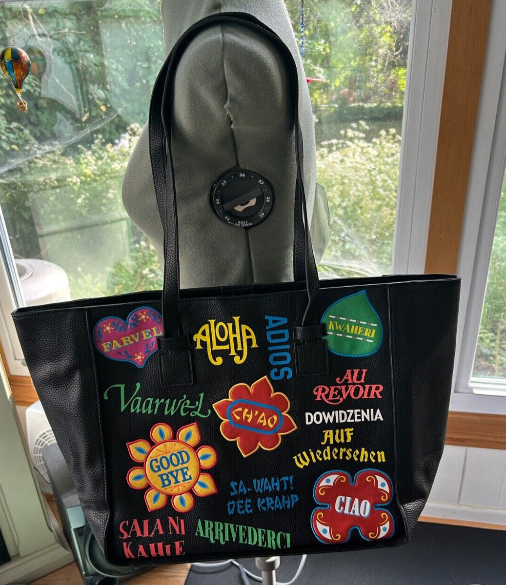 Danielle Nicole Disney Parks It’s A Small World Goodbyes Faux Leather Tote  Bag