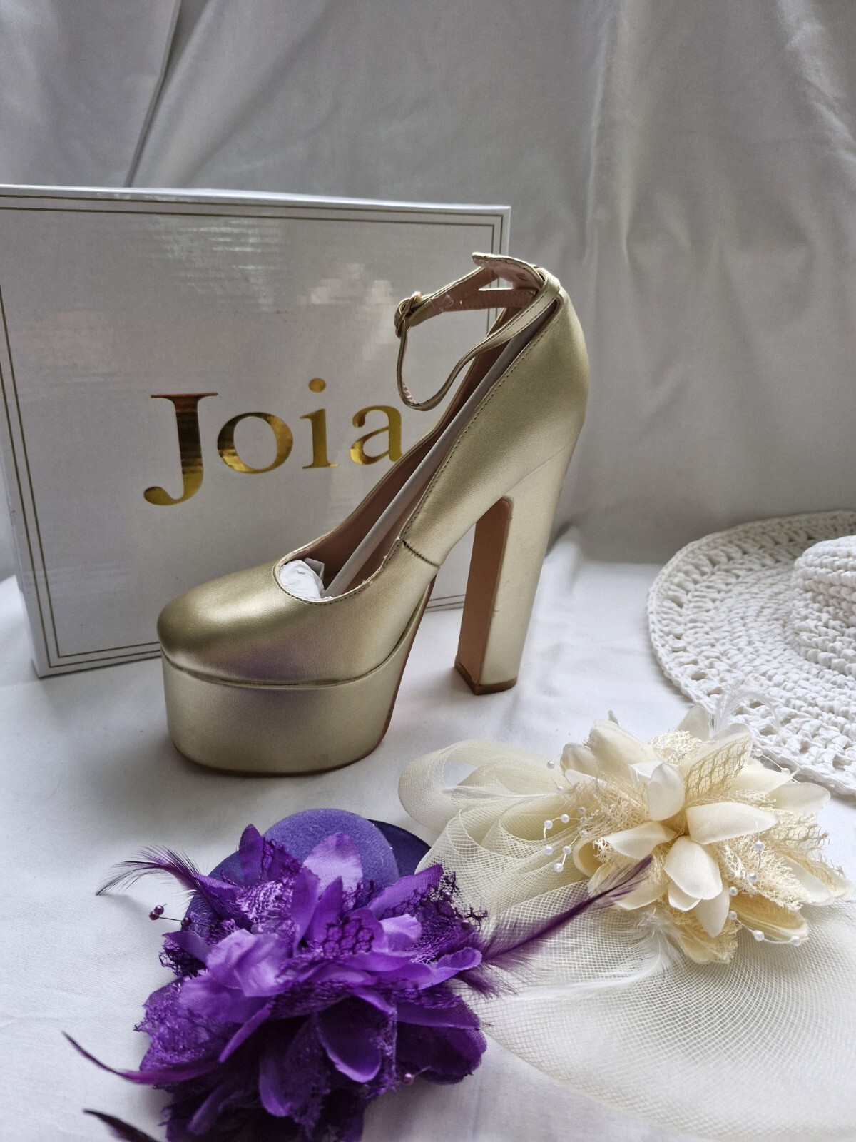 New gold platform shoes size 4 37