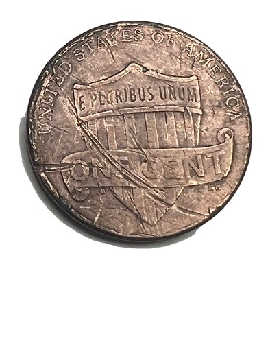 2015 Penny ERROS DIE CRACK - POST MINT DAMAGE-BROADCAST STRUCK ERRORS - Picture 6 of 8