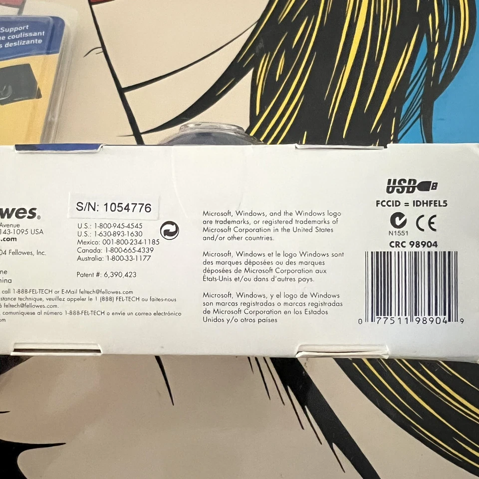 COMPUTER mouse Fellowes HD Precision Cordless Optical Mouse 98904 Palm Support - Image 3 of 4