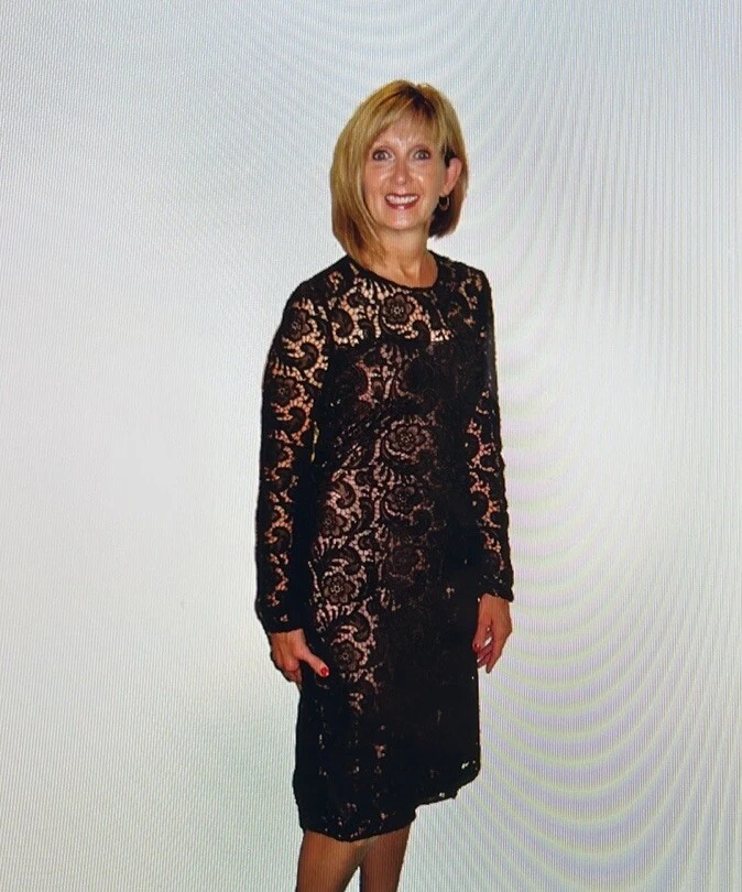 ABITO PRADA GUIPURE PIZZO della collezione A I 2008 Runway MARRONE taglia Italia 38