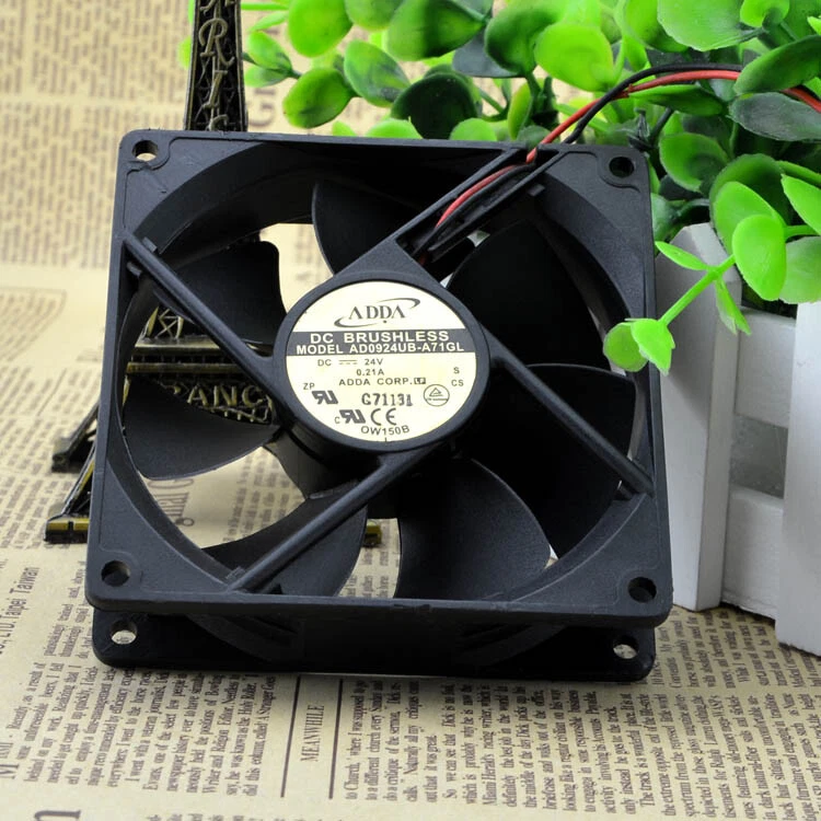 1pc ADDA AD0924UB-A71GL 9CM 9025 24V 0.21A Double Ball 2-wire Cooling Fan - Image 3 of 4