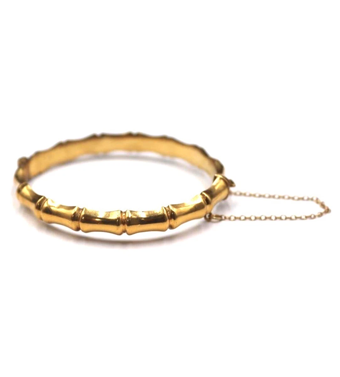 Antique C 1900 9ct Gold Bamboo Hinged Bracelet. eBay