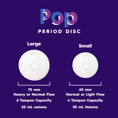 Pop Reusable Menstrual Disc | Capacity of 4 - 6 Super Tampons