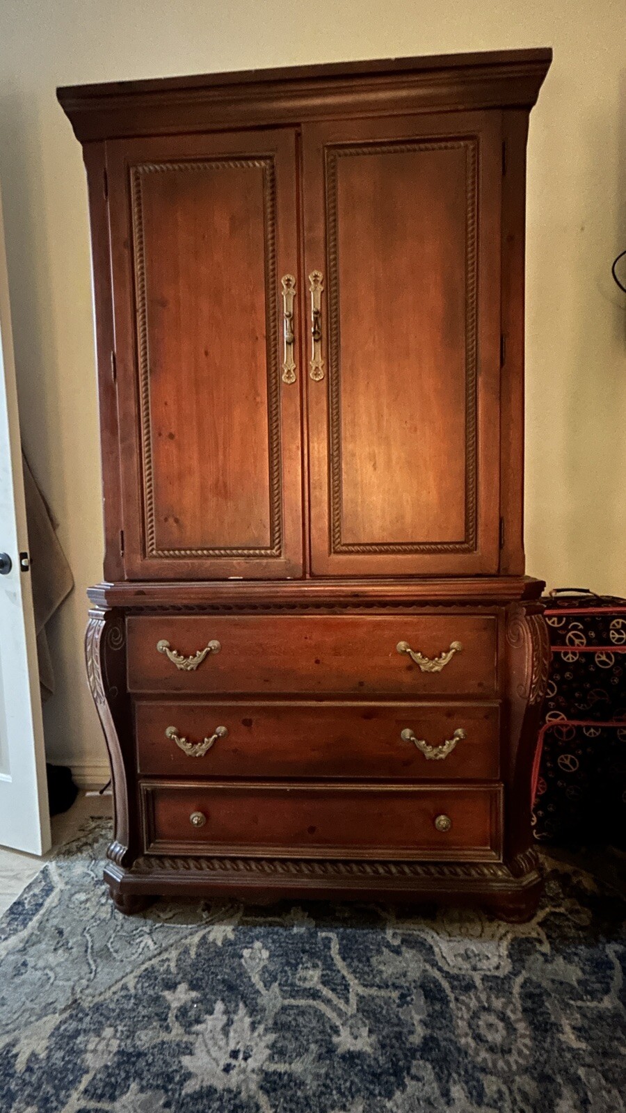 armoire wardrobe closet with drawers-image