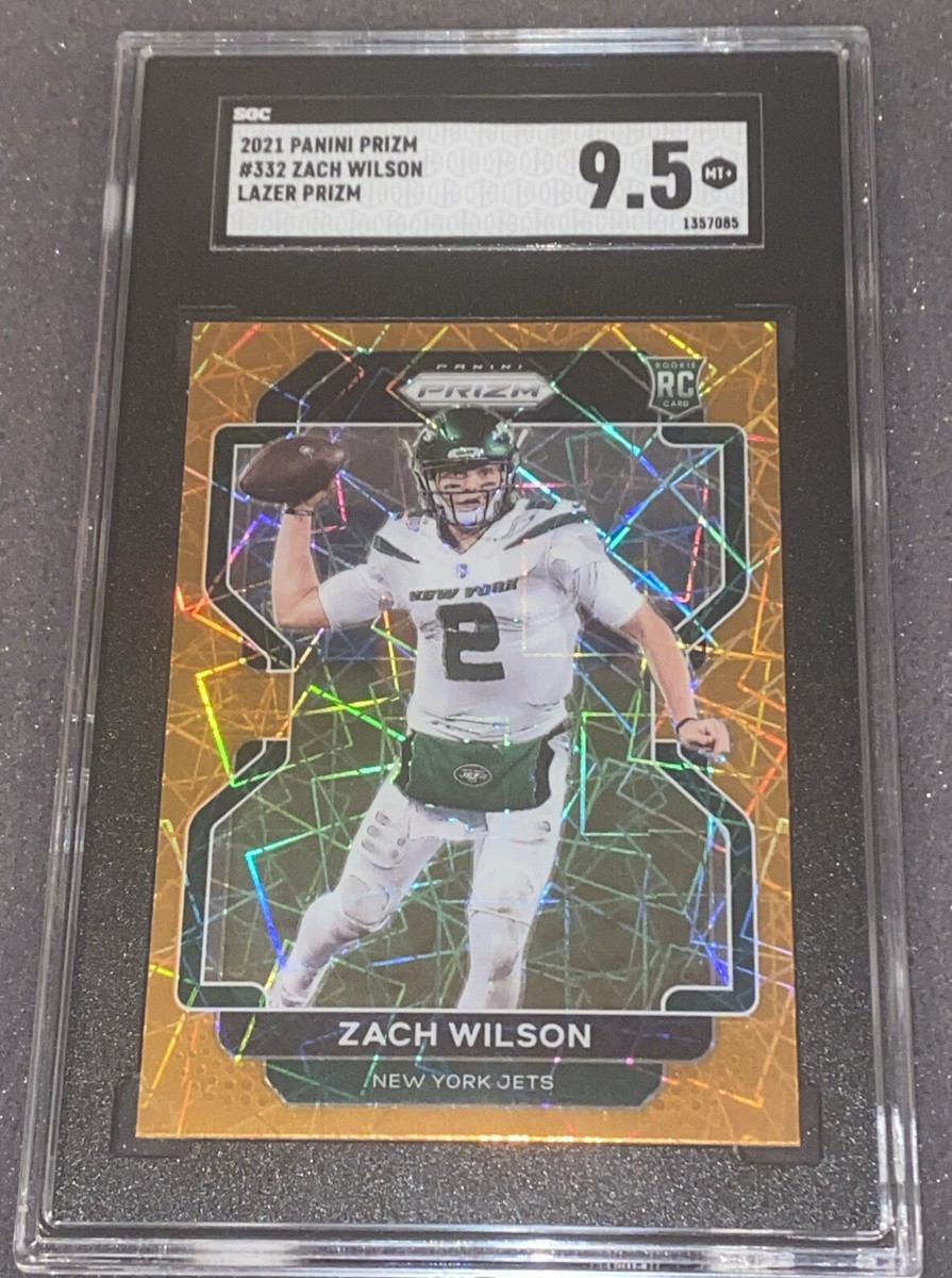 2021 Panini Prizm - Rookie Lazer Prizm #332 Zach Wilson (RC) SGC