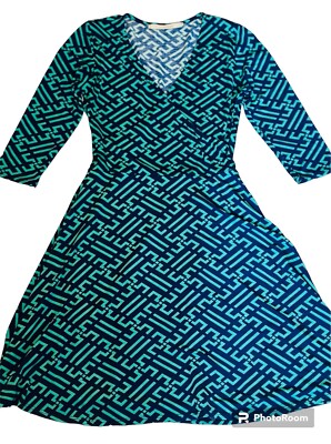 41 hawthorn dress green 41 Hawthorn Green Floral Leaves Print Button Down Lined Sheer Dress Size S