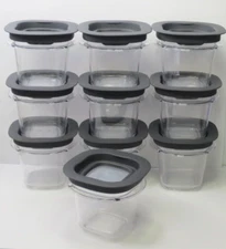 RUBBERMAID PREMIER EASY FIND LIDS FOOD STORAGE CONTAINERS 4 OZ (LOT 10)